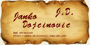 Janko Dojčinović vizit kartica